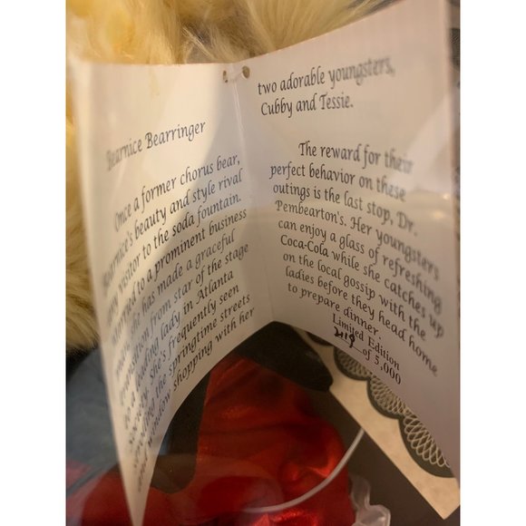 Coca-Cola Soda Fountain Teddy Bear - Bearnice Bearringer - Picture 2 of 7